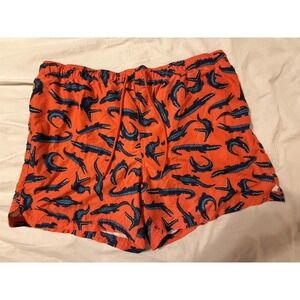 Mens alligator swim trunks size 2xl orange beach coastal
